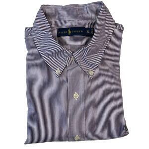 Ralph Lauren Men's‎ Oxford Collar Long Sleeve Shirt XL Purple Polo Pony Logo